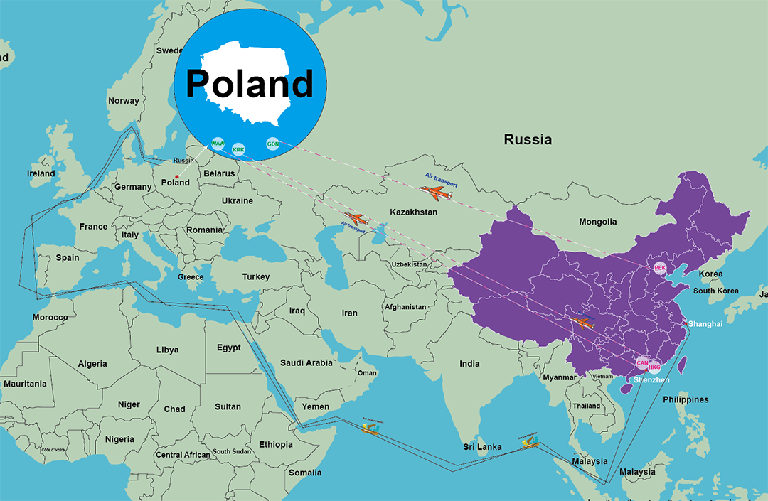 Ile kosztuje wysyłka towaru z Chin do Polski?